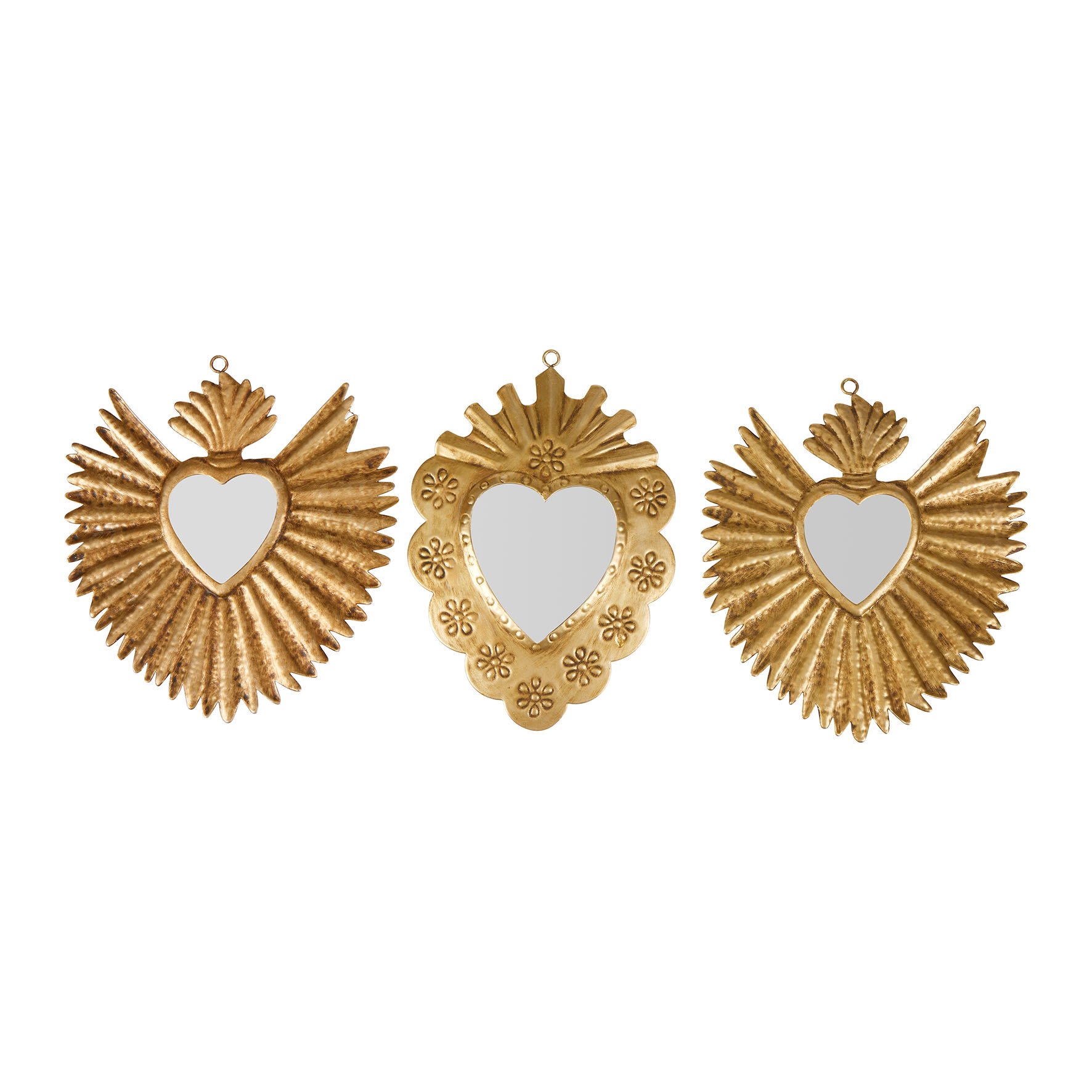 Set di 3 specchi Exvoto Oro 1