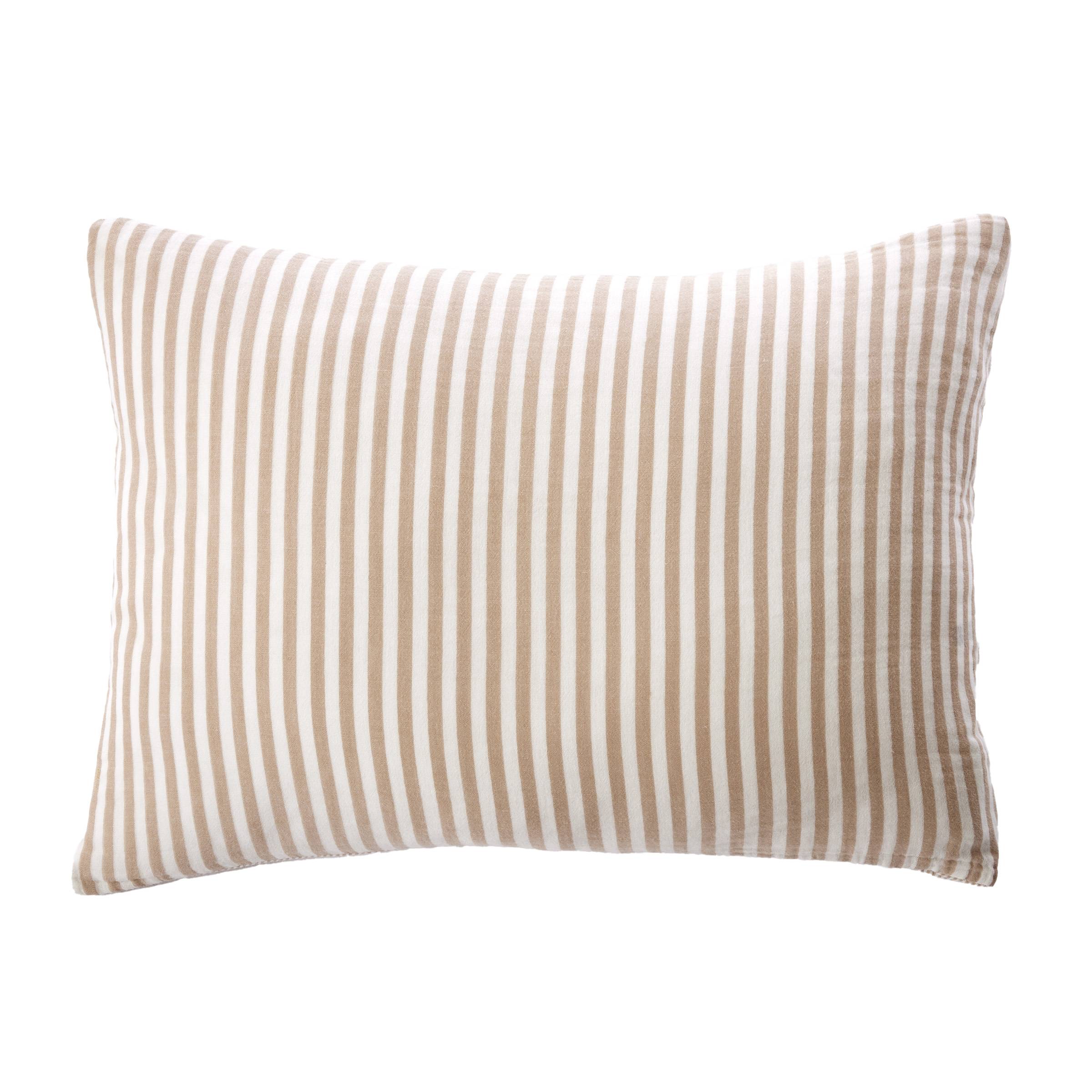 Federa Rettangolare in garza di cotone (50 x 70 cm) Gaïa a righe Corda