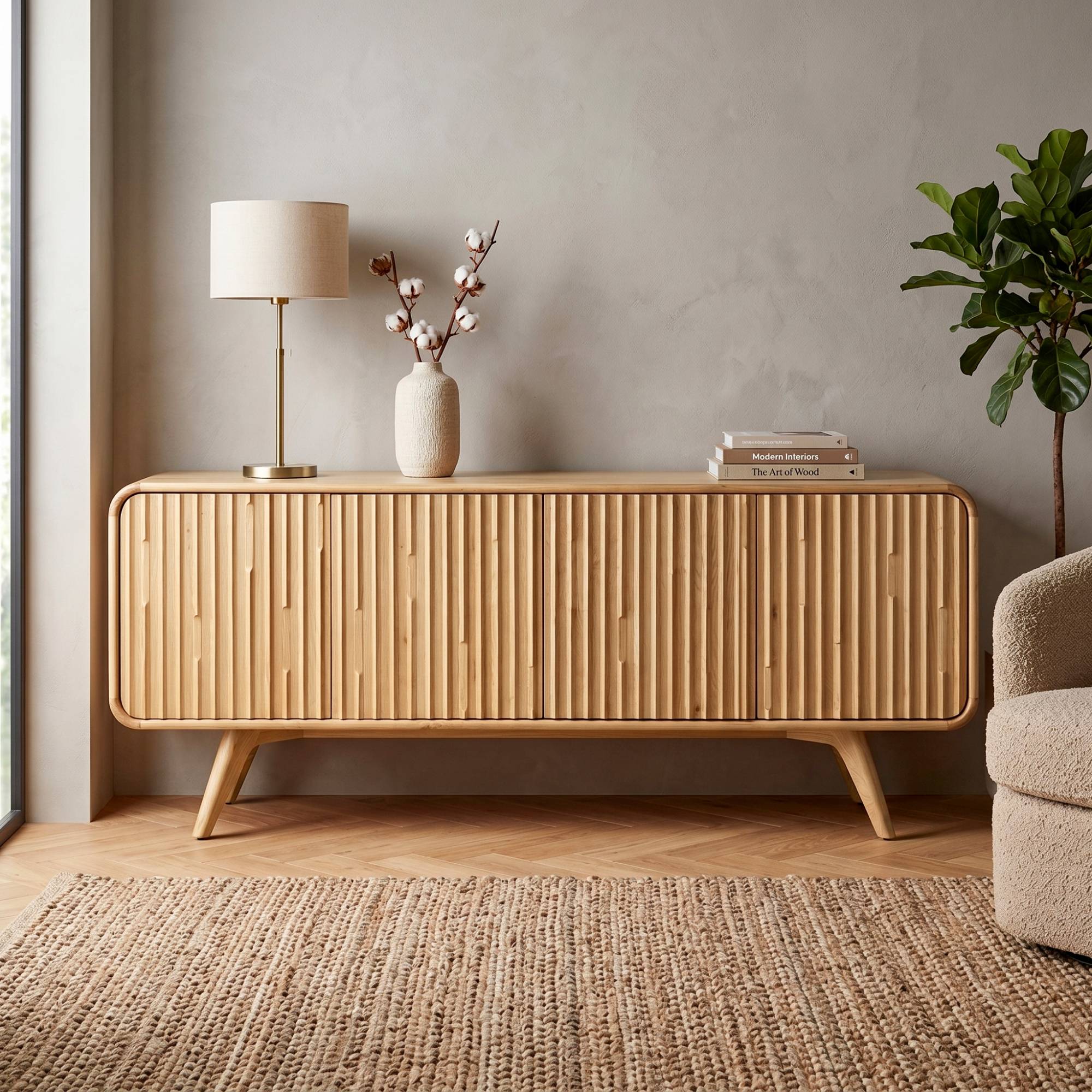 Madia 4 ante in rovere massiccio (200 x 80 cm) Bilbao Naturale